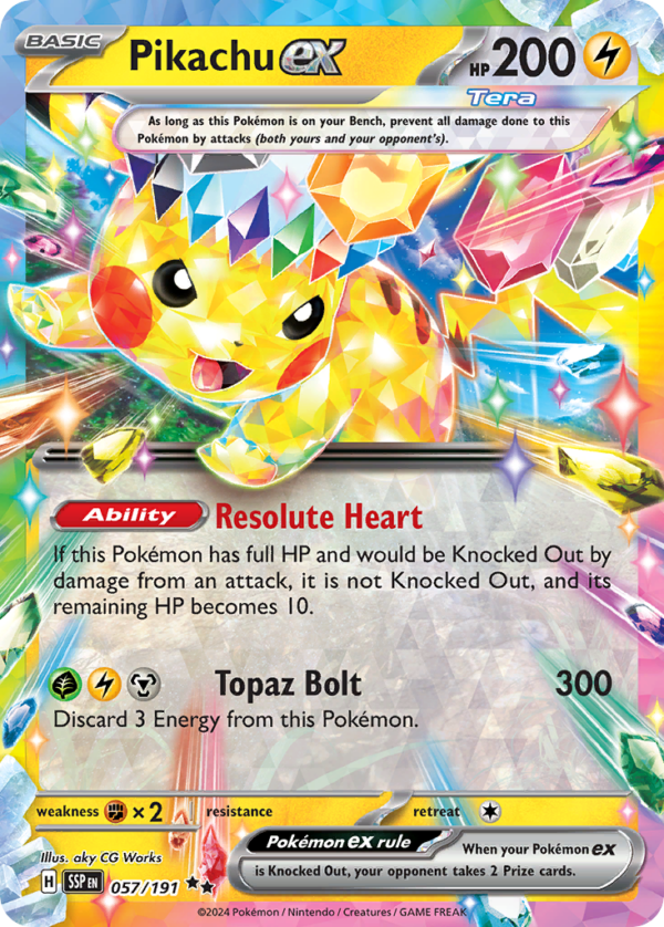 Pikachu ex - 57/191 - Surging Sparks
