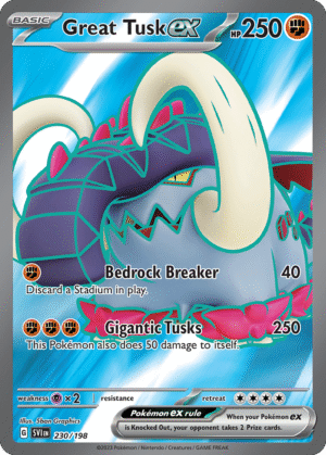 Great Tusk ex - 230/198 - Scarlet & Violet Base