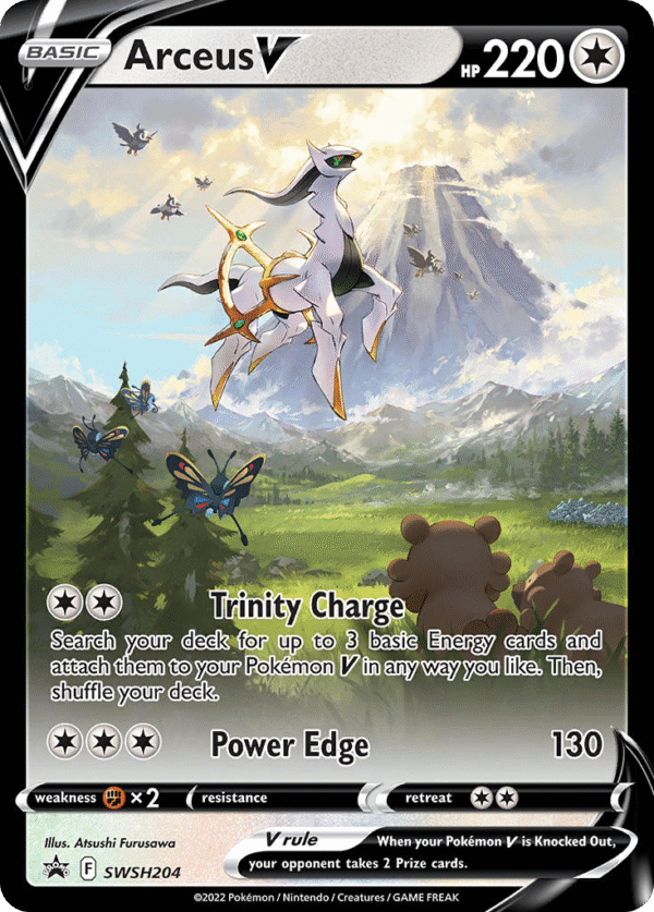 SWSH204_hires.png Arceus V - SWSH204/PROMO - Sword & Shield Promo
