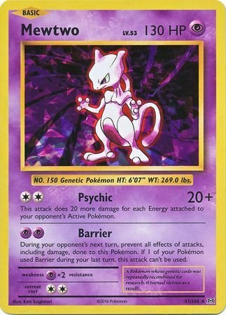 1105715-3 Mewtwo - 51/108 - Cracked Ice Holo Theme Deck Exclusive (Español)