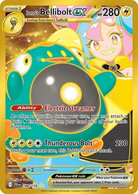 Iono's Bellibolt ex - 188/159 - Hyper Rare (Inglés)
