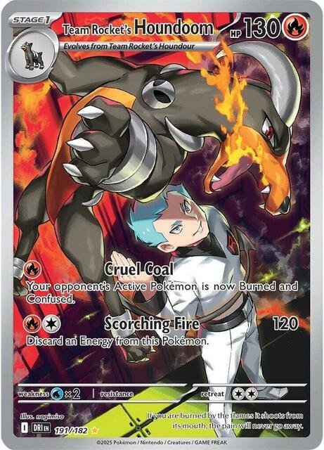 Team Rocket's Houndoom - 191/182 - Illustration Rare (Español)