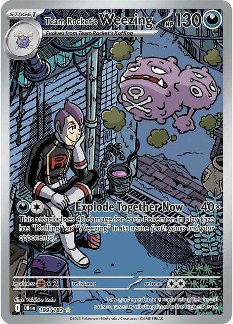 632999_in_1000x100020250602-1538-1b8x5ox-1 Team Rocket's Weezing - 199/182 - Illustration Rare (Español)