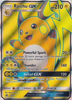 Raichu GX - SM90 - Full Art Ultra Rare Promo - SM Black Star Promo (Inglés)