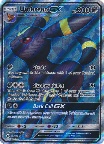 pkm_smb_142 Umbreon GX - 142/149 - Full Art Ultra Rare (Español)