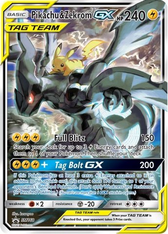 Pikachu & Zekrom GX - SM168 - SM Black Star Promo (Español)