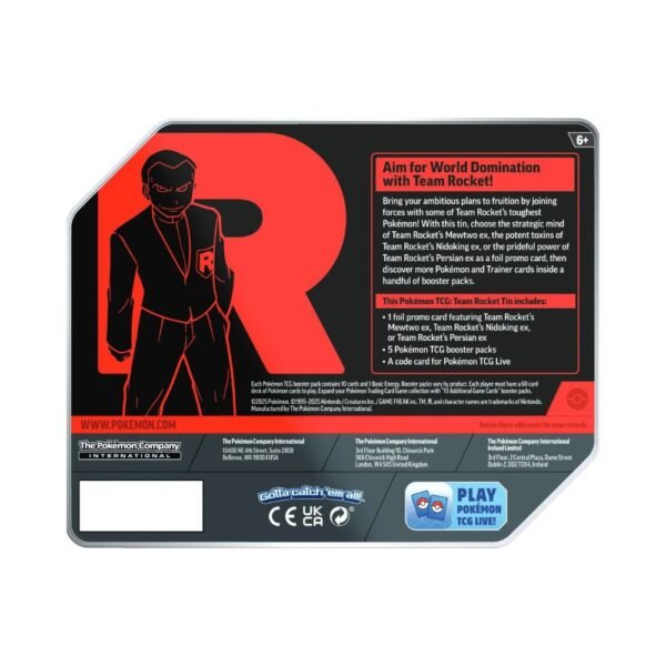 Team Rocket Tin - Inglés - Español