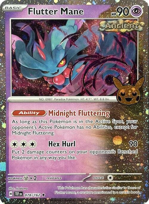 Flutter Mane - 078/162 - Rare - Cosmos Holo (Trick or Trade BOOster Bundle 2024) (Inglés)