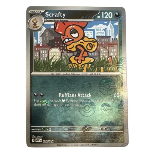 Scrafty (Poke Ball Pattern) - 058/086 - Uncommon - Holo (Inglés)