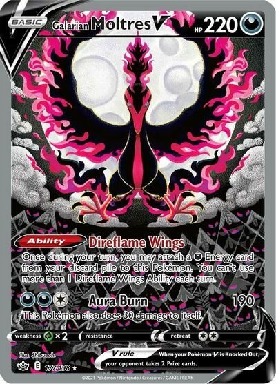 Galarian Moltres V - 177/198 - Full Art Ultra Rare (Inglés)