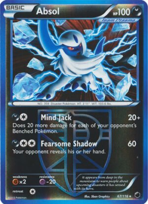 Absol - 67/116 - Holo Rare - Reverse Holo (Inglés)