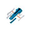 Takara Tomy Beyblade X BX-42 Rubber Custom Grip Blue
