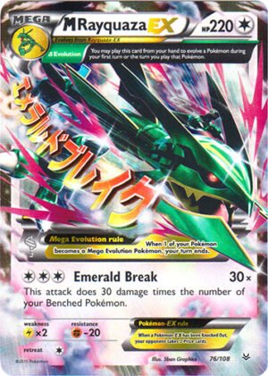 Mega-Rayquaza-EX - 76/108 - Holo Rare EX (Inglés)